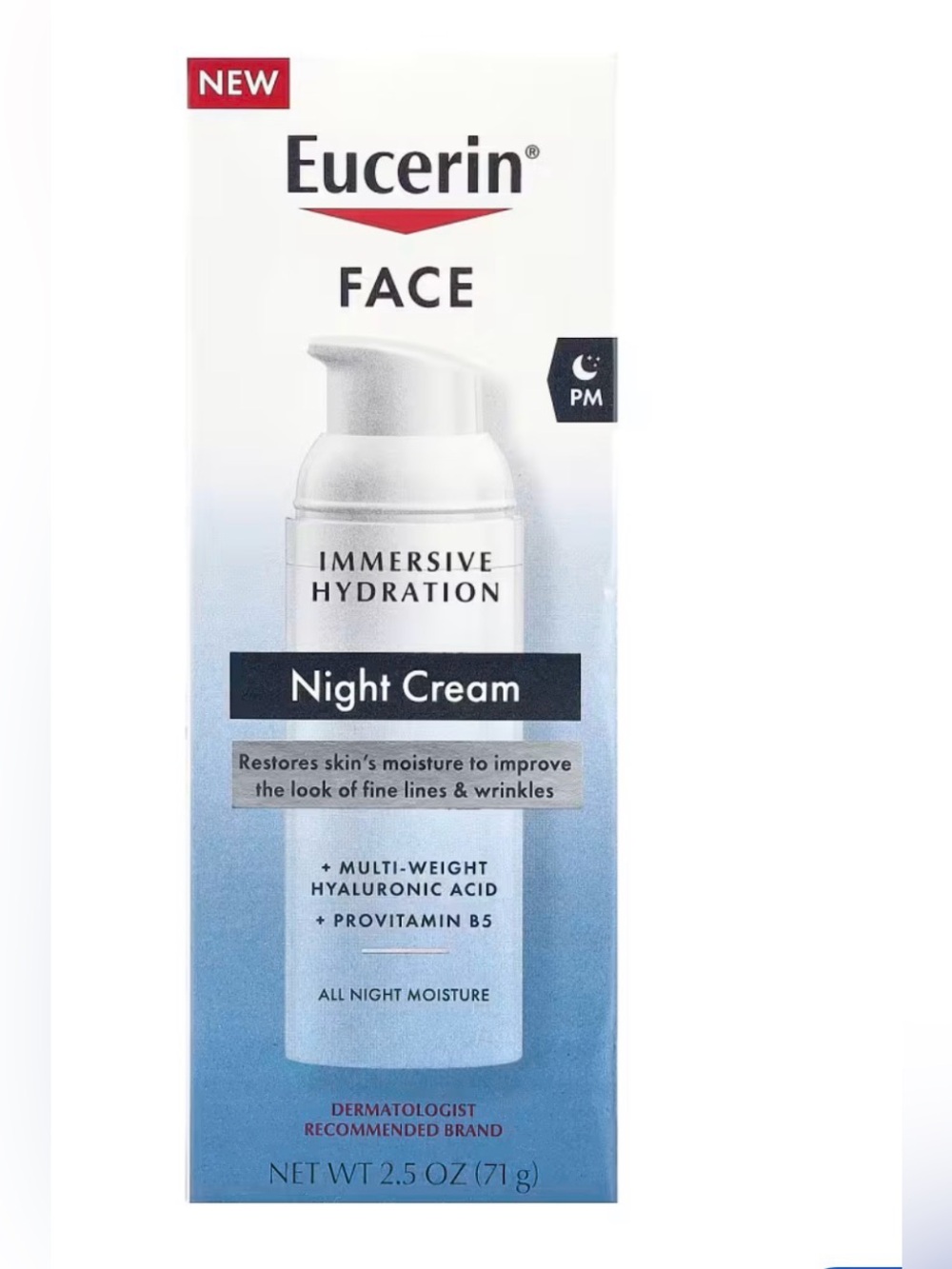 Eucerin Face Immersive Hydration Night Cream - Blue